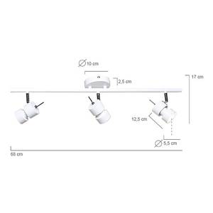 LED-plafondlamp Natasja I staal - Wit - Aantal lichtbronnen: 3