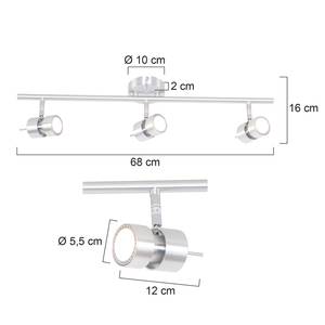 Plafonnier LED Natasja I Acier - Argenté - Nb d'ampoules : 3