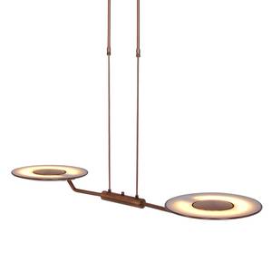 Suspension LED Zenith I Acier - 2 ampoules - Marron