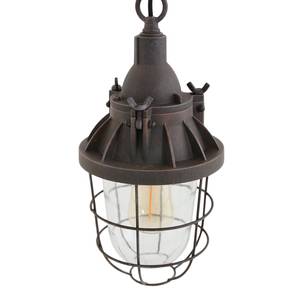 Hanglamp Mexlite XXVIII transparant glas / staal - 1 lichtbron - Bruin