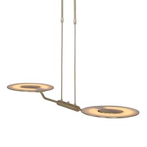 LED-hanglamp Zenith I staal - 2 lichtbronnen - Messing