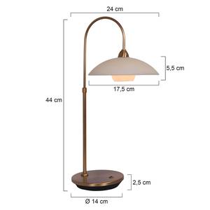 Lampe LED Monarch Verre dépoli / Acier - Cuivre - Nb d'ampoules : 1