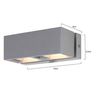 LED-wandlamp Liberstas III staal - Aantal lichtbronnen: 2