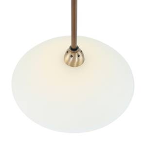 LED-hanglamp Monarch I melkglas / staal - 1 lichtbron - Koper