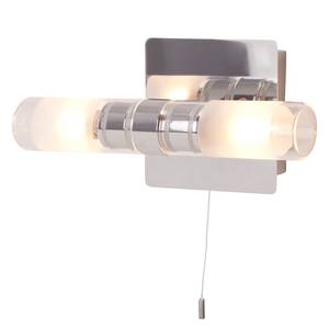 LED-plafondlamp Halleux II glas / staal - 2 lichtbronnen
