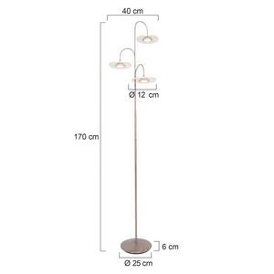 LED-Stehleuchte Roundy Glas / Stahl - 3-flammig