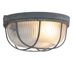 Plafondlamp Mexlite III veiligheidsglas / ijzer - 1 lichtbron - Grijs