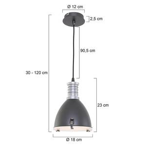 Pendelleuchte Storm I Milchglas / Aluminium - 1-flammig