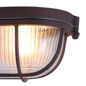 Plafondlamp Mexlite I veiligheidsglas / ijzer - 1 lichtbron - Bruin