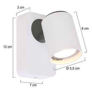 LED-wandlamp Mexlite I aluminium - 1 lichtbron