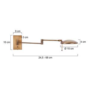 LED-Wandleuchte Diamond Stahl - 1-flammig - Messing