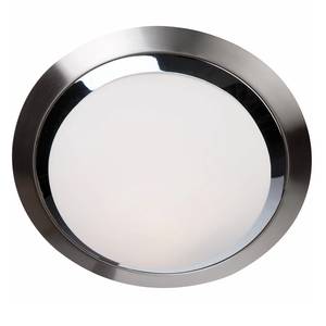 LED-plafondlamp Fullarton I melkglas / ijzer - 1 lichtbron - Diameter: 28 cm