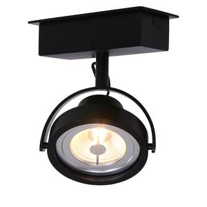 LED-plafondlamp Mexlite II aluminium - Zwart - Aantal lichtbronnen: 1