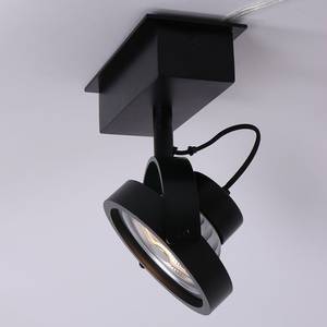 LED-plafondlamp Mexlite II aluminium - Zwart - Aantal lichtbronnen: 1