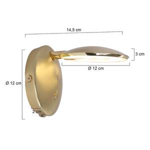 LED-wandlamp Zenith ijzer / plexiglas - 1 lichtbron - Messing