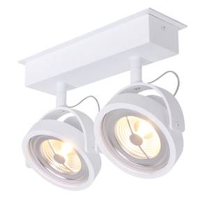 Plafonnier LED Mexlite II Aluminium - Blanc - Nb d'ampoules : 2