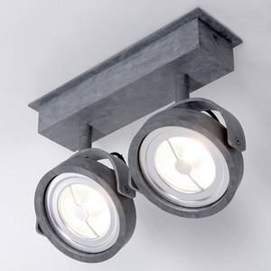 LED-plafondlamp Mexlite II aluminium - Grijs - Aantal lichtbronnen: 2