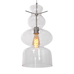 Hanglamp Anne II transparant glas / ijzer - 1 lichtbron