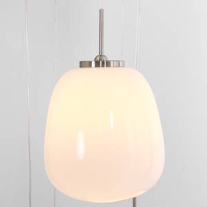 LED-Pendelleuchte Bollique II Milchglas / Eisen - 9-flammig