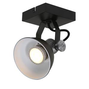 LED-spot Brooklyn ijzer / aluminium - 1 lichtbron - Zwart - Aantal lichtbronnen: 1