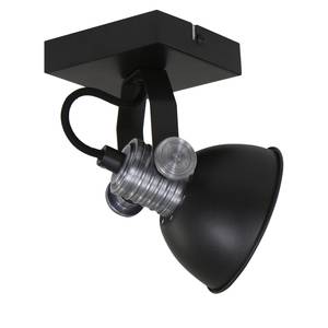 LED-spot Brooklyn ijzer / aluminium - 1 lichtbron - Zwart - Aantal lichtbronnen: 1