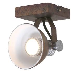 LED-spot Brooklyn ijzer / aluminium - 1 lichtbron - Bruin - Aantal lichtbronnen: 1