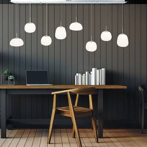 LED-hanglamp Bollique I melkglas / ijzer - 8 lichtbronnen