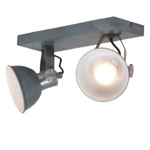 LED-spot Brooklyn ijzer / aluminium - 1 lichtbron - Grijs - Aantal lichtbronnen: 2