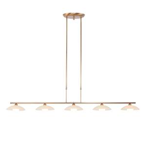 LED-hanglamp Monarch II glas / staal - Goud - Aantal lichtbronnen: 5