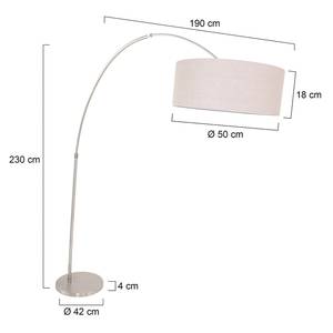 Bogenlampe Gramineus Lin / Aluminium - 1 ampoule