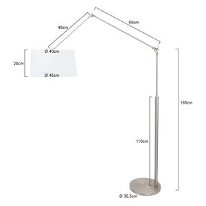 Staande lamp Gramineus V textielmix / staal - 1 lichtbron