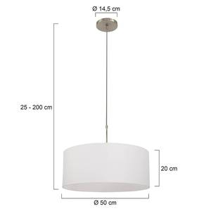 Hanglamp Stresa XVI linnen / staal - 1 lichtbron