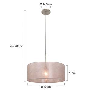 Suspension SparkLED-Platine Light Tissu mélangé / Acier - 1 ampoule