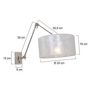 Wandlamp Gramineus VIII textielmix / aluminium - 1 lichtbron