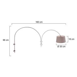 Applique murale Gramineus XVI Lin / Acier - 1 ampoule