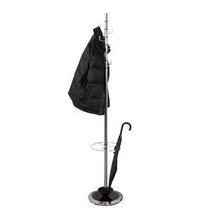 Porte-manteau Pecanha Acier / Verre - Chrome / Noir