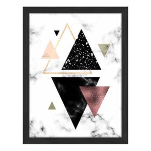 Tableau déco Triangles Hêtre massif / Plexiglas - 32 x 42 cm