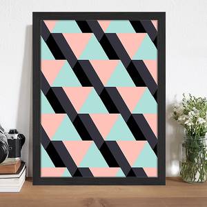 Bild Pink & Blue Buche massiv / Plexiglas - 32 x 42 cm