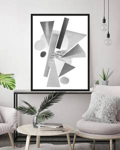 Afbeelding Grey Abstract massief beukenhout/plexiglas - 62 x 82 cm