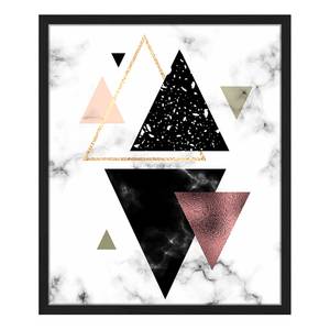 Tableau déco Triangles Hêtre massif / Plexiglas - 52 x 62 cm
