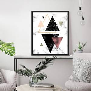 Afbeelding Triangles massief beukenhout/plexiglas - 52 x 62 cm