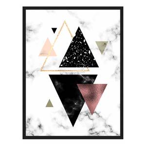 Tableau déco Triangles Hêtre massif / Plexiglas - 62 x 82 cm