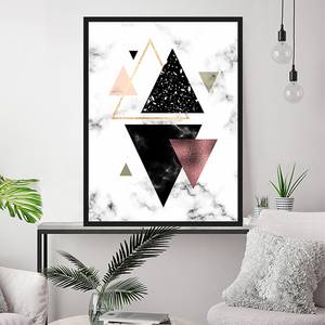 Afbeelding Triangles massief beukenhout/plexiglas - 62 x 82 cm