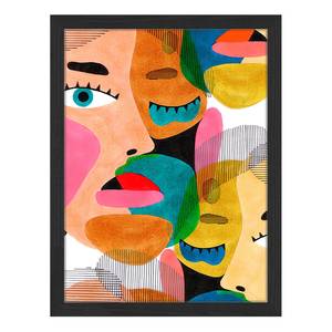 Bild The Face Buche massiv / Plexiglas - 32 x 42 cm