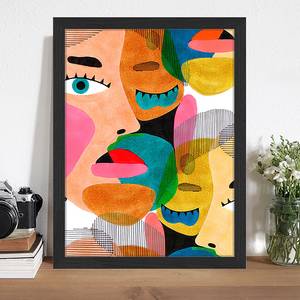 Bild The Face Buche massiv / Plexiglas - 32 x 42 cm
