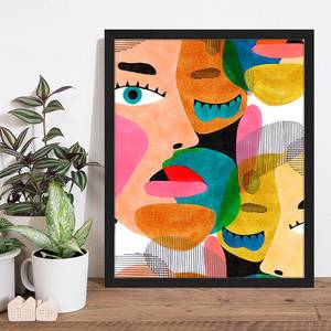 Tableau déco The Face Hêtre massif / Plexiglas - 42 x 52 cm