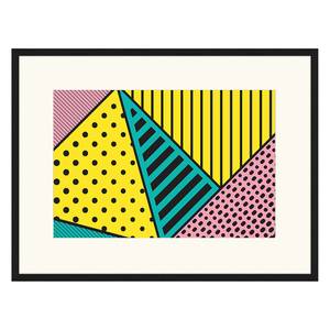 Afbeelding Pink Yellow & Green massief beukenhout/plexiglas - 82 x 62 cm