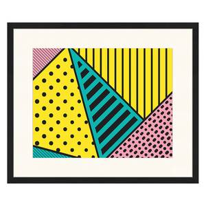 Bild Pink Yellow & Green Buche massiv / Plexiglas - 62 x 52 cm
