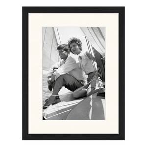 Bild John and Jackie Kennedy Buche massiv / Plexiglas - 32 x 42 cm