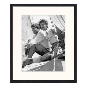 Tableau déco John and Jackie Kennedy Hêtre massif / Plexiglas - 52 x 62 cm